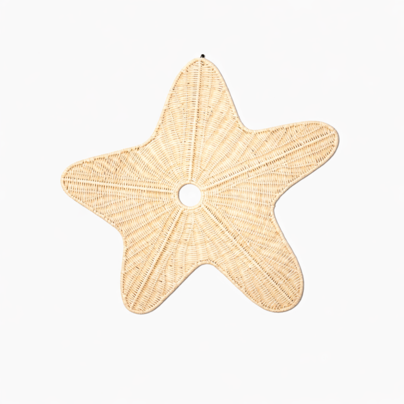 Rotan wanddecoratie Zeester